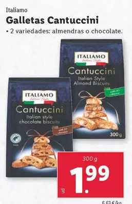 Oferta de Italiamo - Galletas Cantuccini por 1,99€ en Lidl