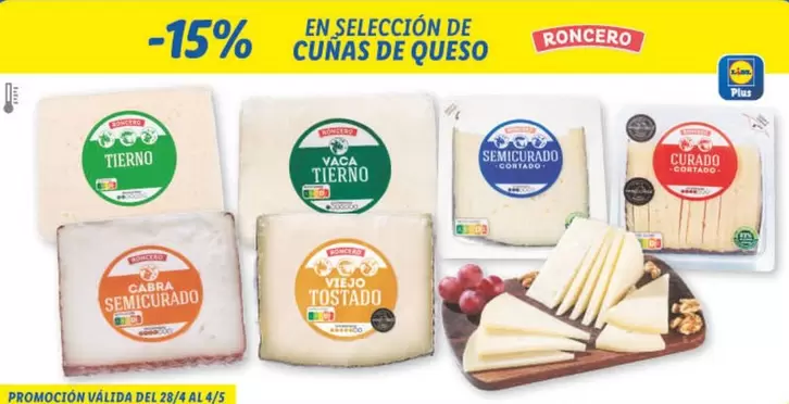 Oferta de Roncero - En Seleccion De Cunas De Queso en Lidl