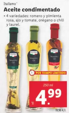 Oferta de Italiamo - Aceite Condimentado por 4,99€ en Lidl