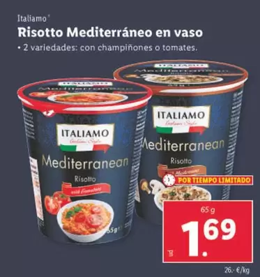 Oferta de Italiamo - Risotto Mediterraneo En Vaso por 1,69€ en Lidl