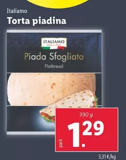 Oferta de Italiamo - Torta Piadina por 1,29€ en Lidl