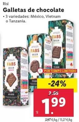 Oferta de Risi - Galletas De Chocolate por 1,99€ en Lidl
