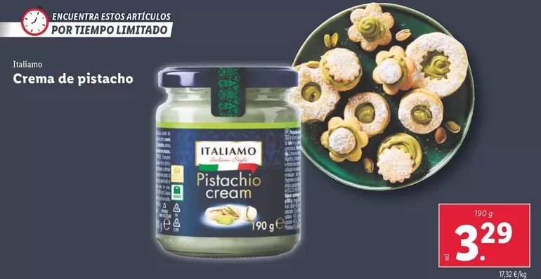 Oferta de Italiamo - Crema De Pistacho por 3,29€ en Lidl