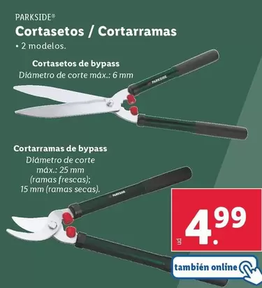 Oferta de Parkside - Cortasetos / Cortarramas por 4,99€ en Lidl