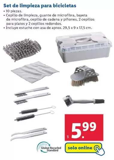 Oferta de Set De Limpieza Para Bicicletas por 5,99€ en Lidl