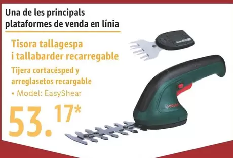Oferta de Bosch - Tijera Cortacesped Y Arreglasetos Recargable por 53,17€ en Lidl