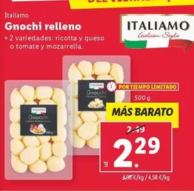 Oferta de Italiamo - Gnochi Relleno por 2,29€ en Lidl