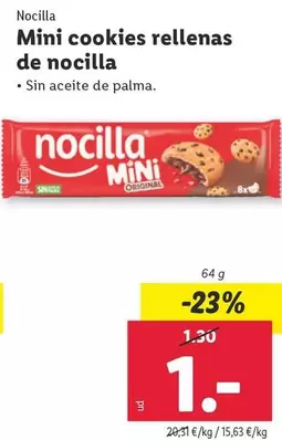 Oferta de Nocilla - Mini Cookies Rellenas De Nocilla por 1€ en Lidl