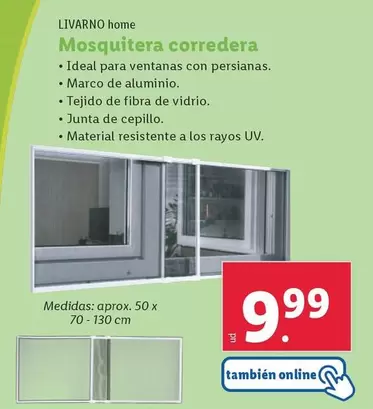 Oferta de Livarno Home - Mosquitara Corredera por 9,99€ en Lidl