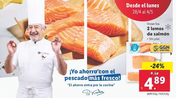 Oferta de Ocean Sea - 2 Lomos De Salmon por 4,89€ en Lidl