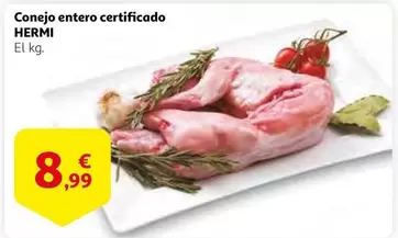 Oferta de Conejo Entero Certificado por 8,99€ en Alcampo