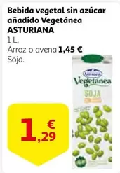 Oferta de La Asturiana - Bebida Vegetal Sin Azucar Anadido Vegetanea por 1,29€ en Alcampo