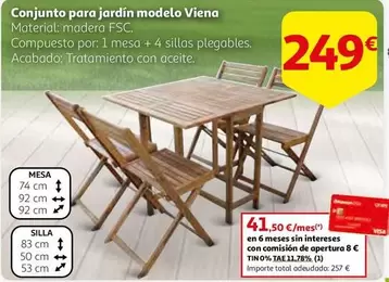 Oferta de Total - Conjunto Para Jardín Modelo Viena por 249€ en Alcampo