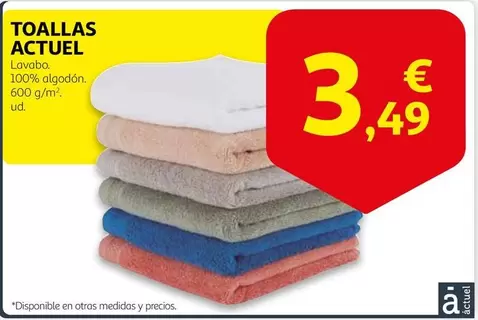 Oferta de Actuel - Toallas por 3,49€ en Alcampo