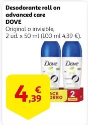 Oferta de Dove - Desodorante Roll On Advanced Care por 4,39€ en Alcampo