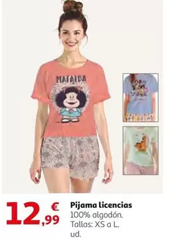 Oferta de Pijama Licencias por 12,99€ en Alcampo