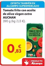 Oferta de Auchan - Tomate Frito Con Aceite De Oliva Virgen Extra por 0,83€ en Alcampo