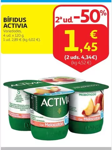 Oferta de Danone - Bífidus Activia por 2,89€ en Alcampo
