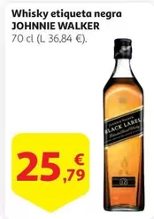 Oferta de Johnnie Walker - Whisky Etiqueta Negra por 25,79€ en Alcampo