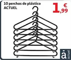 Oferta de Actuel - 10 Perchas De Plástico por 1,99€ en Alcampo