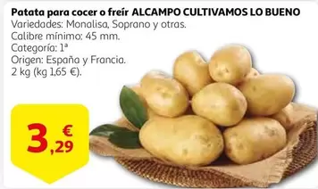 Oferta de Alcampo - Patata Para Cocer O Freír Alcampo Cultivamos Lo Bueno por 3,29€ en Alcampo
