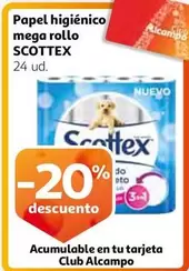 Oferta de Scottex - Papel Higiénico Mega Rollo en Alcampo