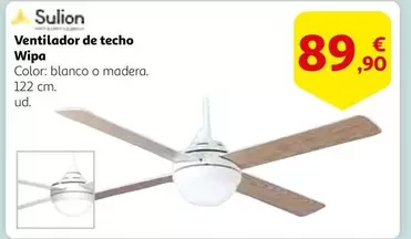 Oferta de Sulion - Ventilador De Techo Wipa por 89,9€ en Alcampo