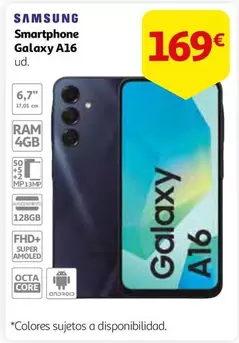 Oferta de Samsung - Smartphone Galaxy A16 por 169€ en Alcampo