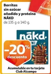 Oferta de Nakd - Barritas Sin Azúcar Añadido Y Proteína en Alcampo