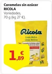 Oferta de Ricola - Caramelos Sin Azucar por 1,89€ en Alcampo