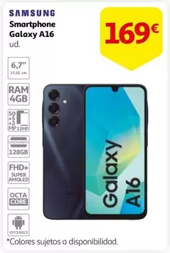 Oferta de Samsung - Smartphone Galaxy A16 por 169€ en Alcampo