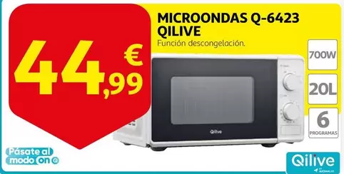 Oferta de Qilive - Microondas Q-6423 por 44,99€ en Alcampo