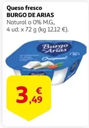 Oferta de Burgo de Arias - Queso Fresco por 3,49€ en Alcampo