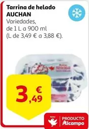 Oferta de Auchan - Tarrina De Helado por 3,49€ en Alcampo