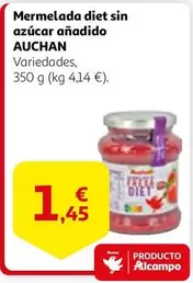 Oferta de Auchan - Mermelada Diet Sin Azucar Anadido por 1,45€ en Alcampo