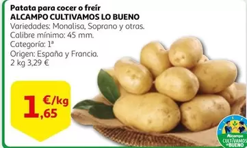 Oferta de Alcampo - Patata Para Cocer O Freír por 1,65€ en Alcampo