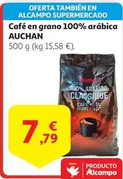 Oferta de Auchan - Cafe En Grano 100% Arabica por 7,79€ en Alcampo