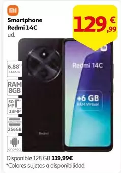 Oferta de Xiaomi - Smartphone Redmi 14c por 129,99€ en Alcampo