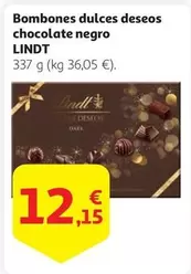 Oferta de Lindt - Bombones Dulces Deseos Chocolate Negro por 12,15€ en Alcampo