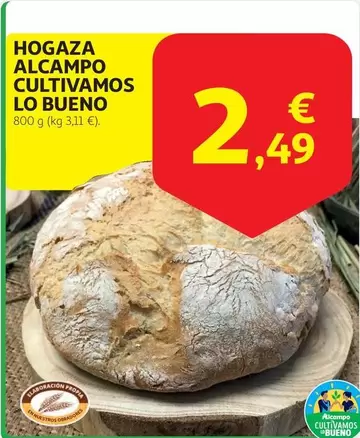 Oferta de Hogaza Alcampo Cultivamos por 2,49€ en Alcampo