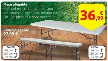 Oferta de Mesa Plegable por 36,99€ en Alcampo
