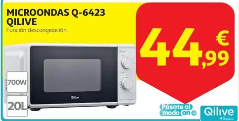 Oferta de Qilive - Microondas Q-6423 por 44,99€ en Alcampo