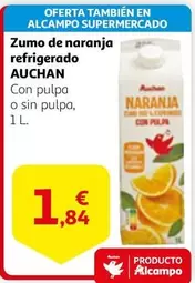 Oferta de Auchan - Zumo De Naranja Refrigerado por 1,84€ en Alcampo