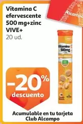 Oferta de Vive+ - Vitamina C Efervescente en Alcampo
