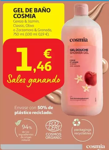 Oferta de Cosmia - Gel De Bano por 1,46€ en Alcampo