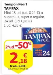Oferta de Tampax - Tampon Pearl por 4,35€ en Alcampo