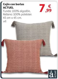 Oferta de Actuel - Cojin Con Borlas por 7,99€ en Alcampo
