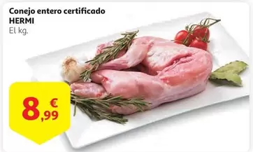 Oferta de Conejo Entero Certificado por 8,99€ en Alcampo