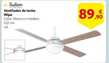 Oferta de Sulion - Ventilador De Techo Wipa por 89,9€ en Alcampo