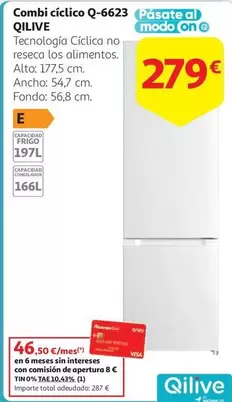 Oferta de Qilive - Combi Cicilico Q-6623 por 279€ en Alcampo